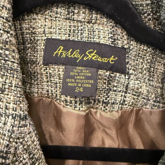 Ashley stewart women's tweed blazer tan brown size 24 workwear - Picture 3 of 7